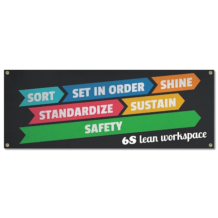 Signmission 6S Lean Workspace, 18 Inch, Banner B-30336