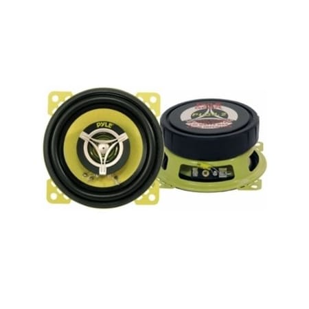Pyle Pyle Car Two Way Speaker System, 4 in 140W, 4 Ohm, Coaxial Speakers, Mount Depth, Yellow PLG4.2