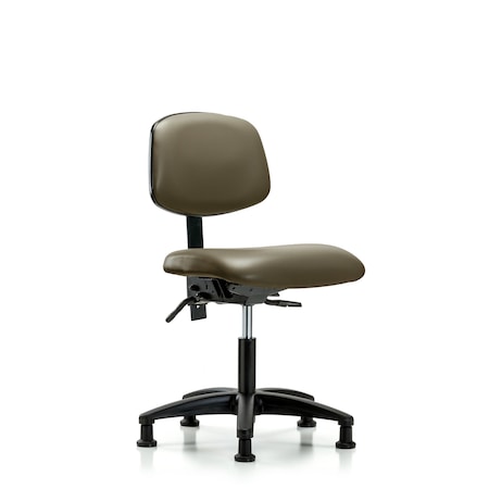 Blue Ridge Ergonomics Vinyl Chair, Desk, Glides, Taupe BR-VDHCH-RG-T0-A0-RG-8809