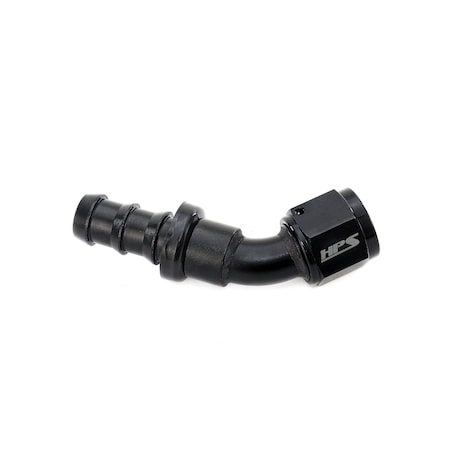 Hps Performance 45 Degree -12 Push-on Hose End to AN Female, Aluminum, Black 150-4512