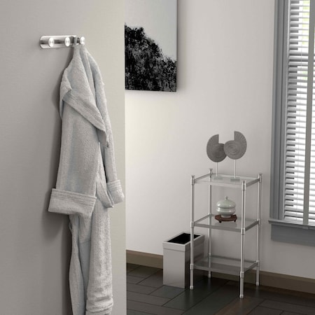 Gatco Glamour All Modern Décor 11" Triple Robe Hook, Satin Nickel 1286