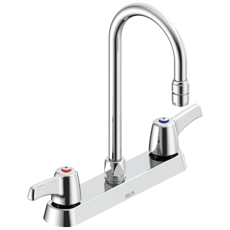 Delta Commercial 26C3 8 In Cast Deck-Mount In Chrome 26C3943-R2