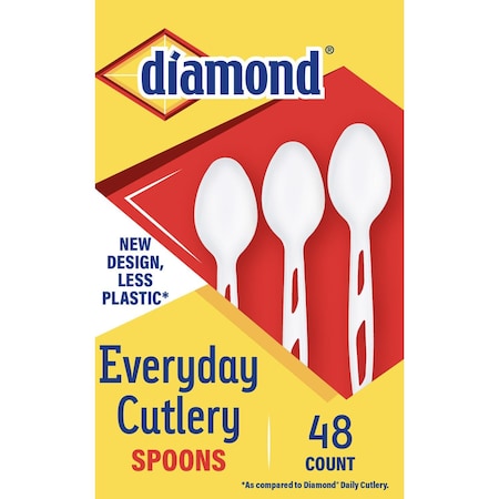 Diamond Diamond White Plastic Heavy Duty Spoons 48 pk 41426 36114
