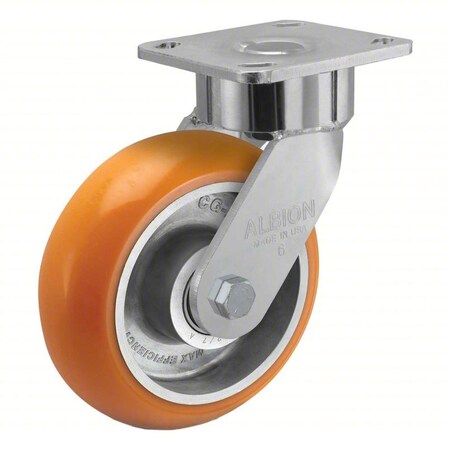 Albion Plate Caster, Swivel, Polyurethane, 2"H 28AN06228S