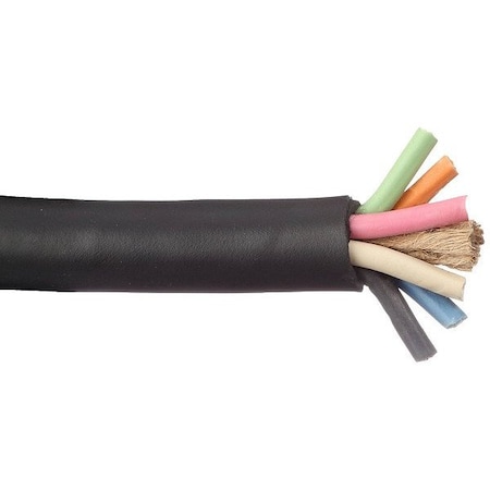 Carol Portable Cord, SOOW, 12 AWG, 6 C, Black, Thermoset, Stranded, 600 V, Outdoor, 10 ft WXP-4A-1206-10