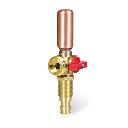 Everflow Replacement Valve W/ Hammer Arrestor 1/2" PEX A Inlet x 3/4" MHT Outlet, Brass, For Hot Water 540FH