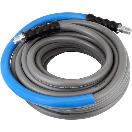 Milton Single-Wire-Braided Pressure Washer Hose Assembly, 3/8 in x 50 ft PWSW43850