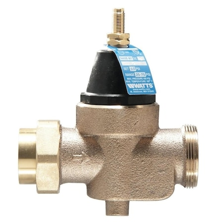 Watts Pressure Reducing Valve, 34 in, NPT x NPT Female, Silicone Alloy Body 3/4 LFN45BM1-U