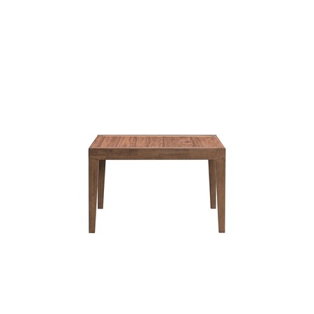 Homeroots 47" Walnut Wood Self-Storing Leaf Extendable Dining Table 631301