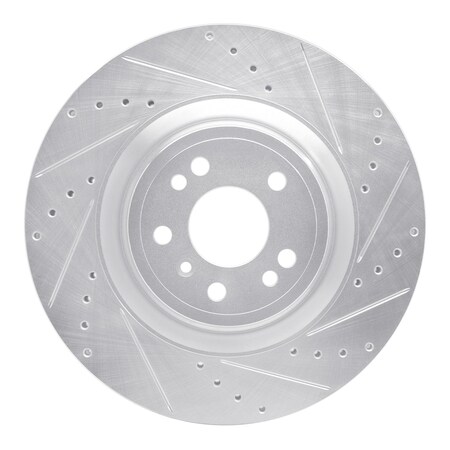 Dynamic Friction Co DFC Brake Rotor - Drilled and Slotted - Silver 631-63146R