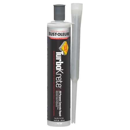 Rust-Oleum Crack Filler, Cartridge, Gray, TurboKrete 257395