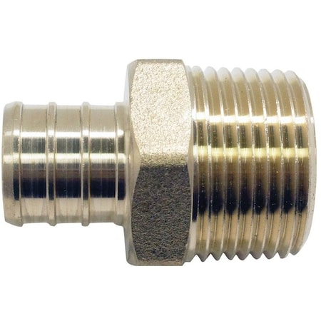 Apollo Valves Pipe Adapter, 1 in, PEX x MPT, Brass, 200 psi Pressure APXMA11