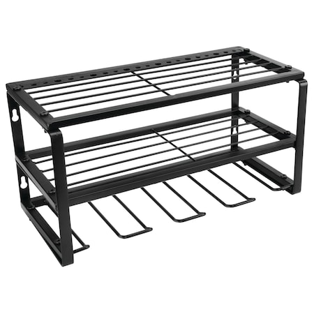Performance Tool 16 in. Power Tool Storage Rack, Wall Mount, Heavy Gauge Steel W7701