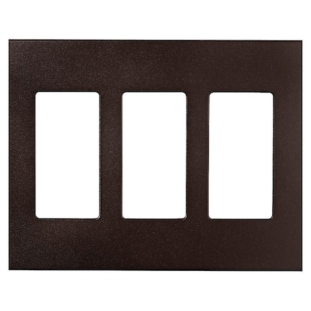 Eaton Wiring Devices PJS Wallplate, 4.87 in L, 6-3/4 in W, 3 -Gang, Polycarbonate, Oil-Rubbed Bronze PJS263RB-SP-L