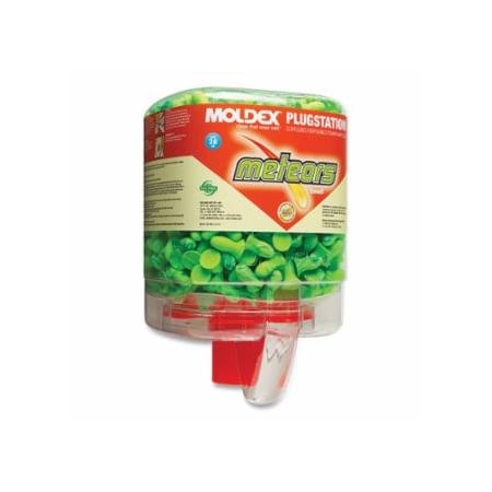 Moldex PlugStation Earplug Dispenser, Disposable Plastic Bottle, Small Foam Earplugs, Bright Green, 250PK 507-6634