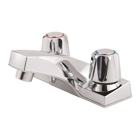Pfister Pfirst Series 4 in. Centerset 2-Handle Bathroom Faucet with Metal Knobs in Polished Chrome LG143-5000