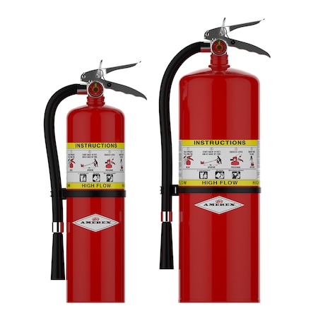 Amerex Fire Extinguisher, 5 lb Capacity, Class ABC , UL Rating2A:10B:C , Monoammonium Phosphate B500T