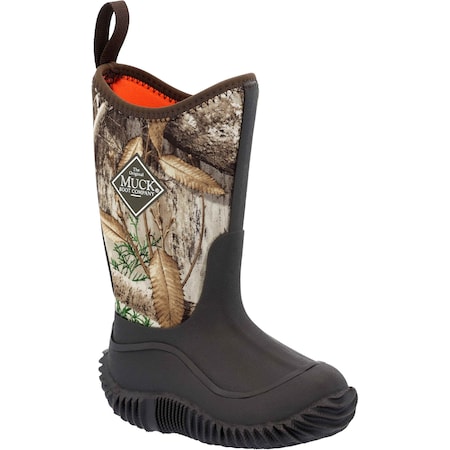 Muck Boot Co Youth Hale Kids Rubber Boot, Plain Toe, 12" Height, RealTree Edge, 3 KBH-RTE-RTR-030