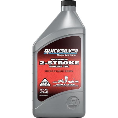 Quicksilver TC-W3 2-Cycle Outboard Engine Oil 16 oz 1 pk 710-92-8M022978
