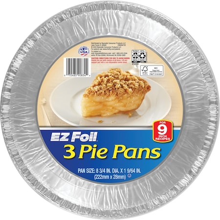 Ez Foil 8-3/4''Deep Pie Pan, 3-Count Z90834