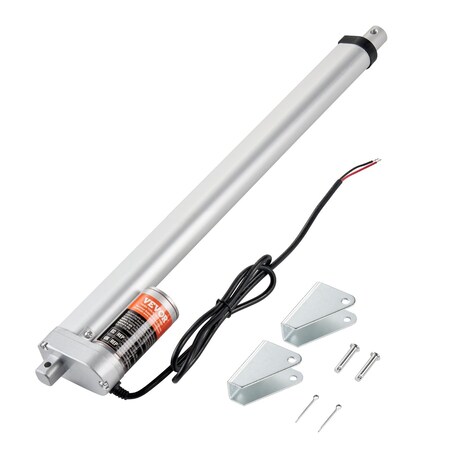 Vevor Linear Actuator 12V 16 Inch High Load 330lbs/1500N 0.19 in/s IP54 Protection OK648-1500N