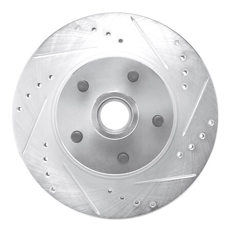 Dynamic Friction Co DFC Brake Rotor - Drilled and Slotted - Silver 631-54008R