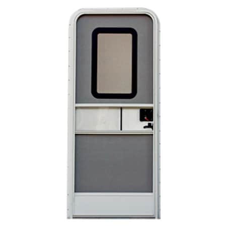 Strike3 26 x 72 in. White Square Entrance Door ST786629
