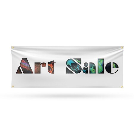 Signmission Art Sale, 18 Inch x 48 Inch, Vinyl Banner B-30463