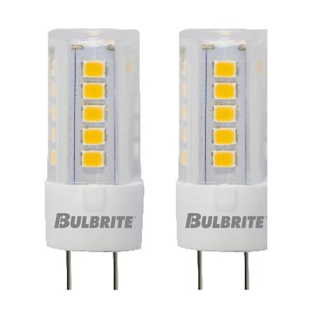 Bulbrite 40-Watt Equivalent Dimmable Clear T4 Wedge G4 LED Light Bulb, 3000K, 2PK 862142