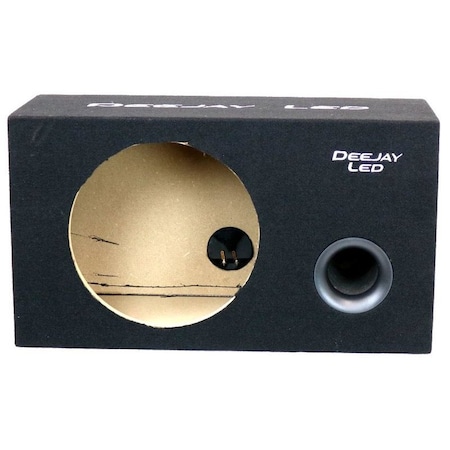 Deejay Led Single Heavy Duty Empty Ported Car Speaker Box for One 12-in Woofer 1X12ROUNDVENTED