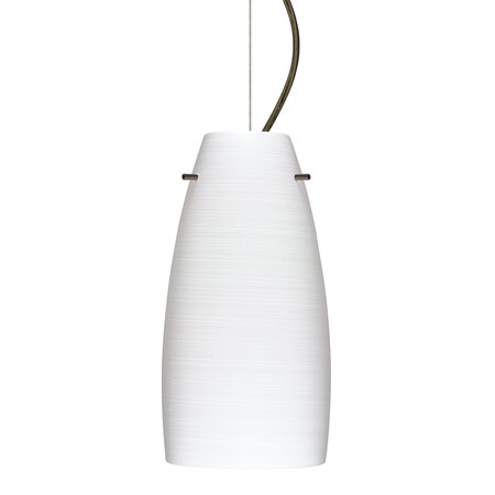 Besa Lighting Tao 10 Cord Pendant, Chalk, Bronze Finish, 1x9W LED 1KX-1512KR-LED-BR