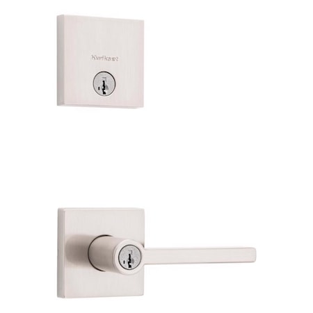 Kwikset Kwikset Halifax Satin Nickel Zinc Lever and Single Cylinder Deadbolt 99910-067