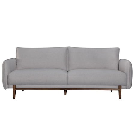 Homeroots 86" X 37" X 34" Oatmeal Polyester Sofa 374026