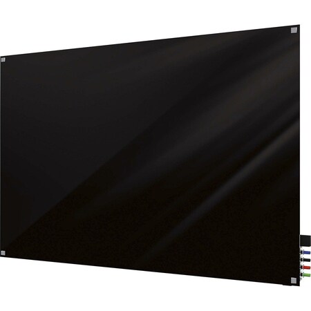 Ghent Dry Erase Board, Glass, 24 in, 36 in, No Frame Frame, Black, Gloss HMYSM23BK
