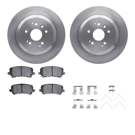 Dynamic Friction Co DFC Brake Rotor with 5000 Brake Pads and Hardware Kit 6512-58145
