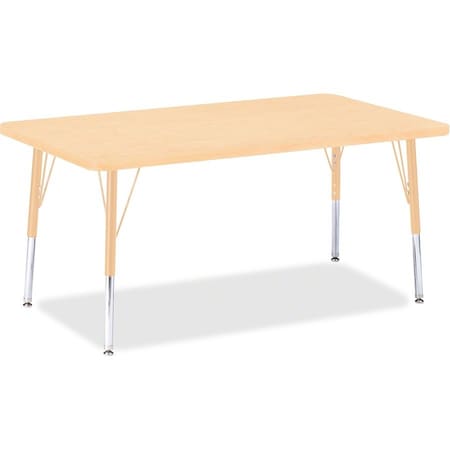 Jonti-Craft Berries Rectangle Activity Table, 30 in. x 48 in., E-height, Maple/Maple/Camel 6473JCE251