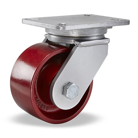 Hamilton Champion Swivel Caster, 6" x 2-1/2" Metal Wheel, 1" Straight Roller Bearing S-CH-6MH