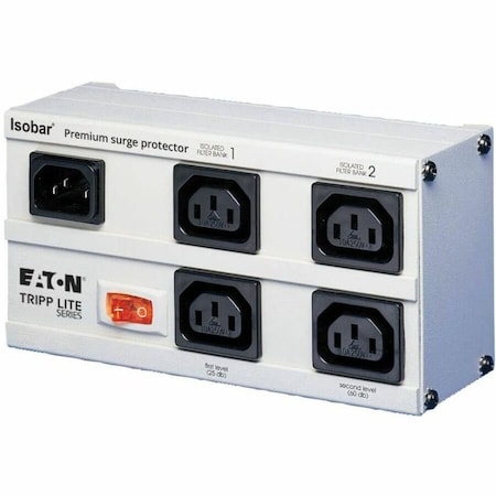 Tripp Lite Outlet Strip, Surge, 4 C13, IEC-320-C13, 6 ft., Light Gray EURO-4