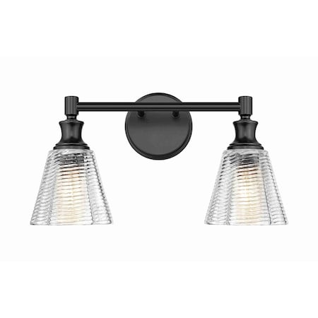 Z-Lite Auden Matte Black 2 Light Vanity 7704-2V-MB
