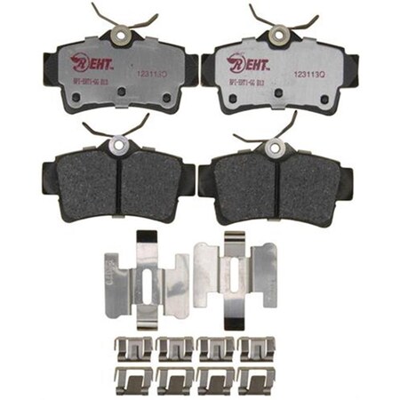 R/M Brakes RM Brakes EHT627H Ceramic Brake Pad Set With Hardware - 1994-2004 Ford Mustang R53-EHT627H