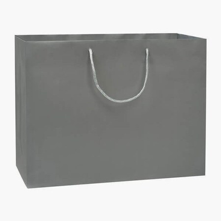 Nashville Wraps Gray Matte Gift Bags, Vogue 16x6x12, 100PK MTVBGY