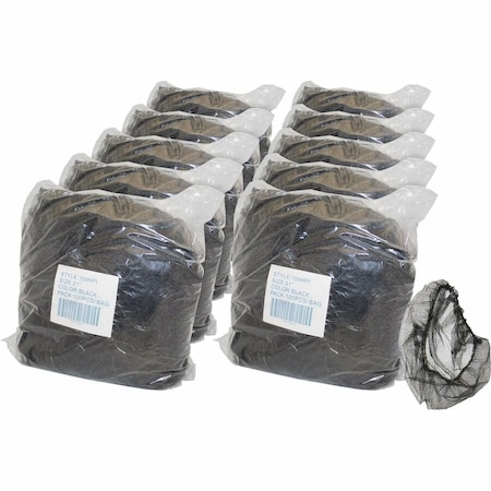 Genuine Joe Black Nylon Hair Net - Large - 21 Stretched Diameter, 1000PK GJO85135CT