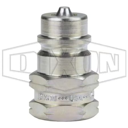 Dixon DQC K Interchange Female Plug, 1/2-14 Nominal, Female BSPP, Steel K4BF4