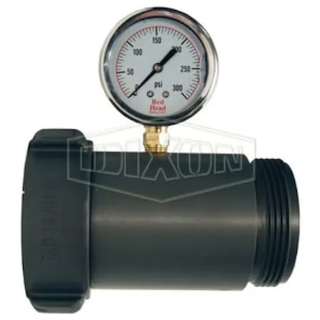 Dixon Line Test Gauge, 0 to 300 psi Pressure, Aluminum ALTG250F