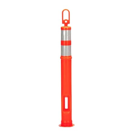 Traffic Kontrol Arch-Top Delineator Post 45in Tall, 4in Reflective Tape, Orange, No Base, 50PK TKDP-ATOP-45-OR-50