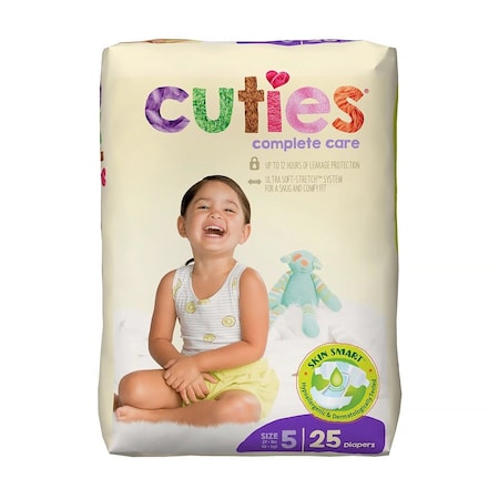 Cuties Complete Care Diapers, Size 5, 25PK CDB005