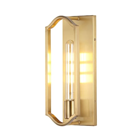 Jonathan Y Chloe 4.75" 1-Light Modern Bohemian Iron LED Sconce, Brass Gold JYL9916A