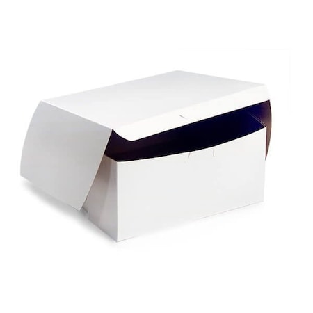 Nashville Wraps 6x6x3 White Bakery Cake Boxes, 1-piece Lock Corner, 250PK BBWH663