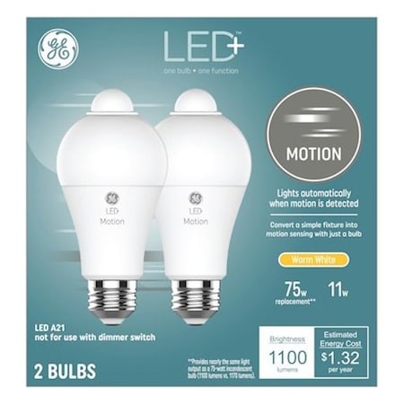 Ge LED Light Bulb, General-Purpose, A21 Lamp, 75 W Equivalent, E26 Medium Lamp Base 93129313