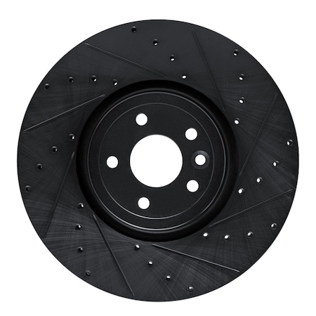 Dynamic Friction Co DFC Brake Rotor - Drilled and Slotted - Black 633-20032R